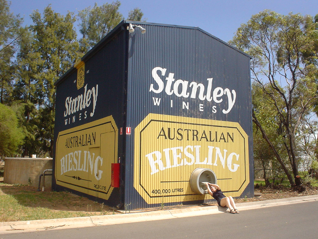 Big wine cask by Pete Johns