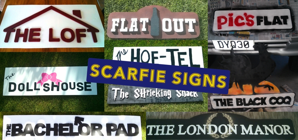 Flat signs collage